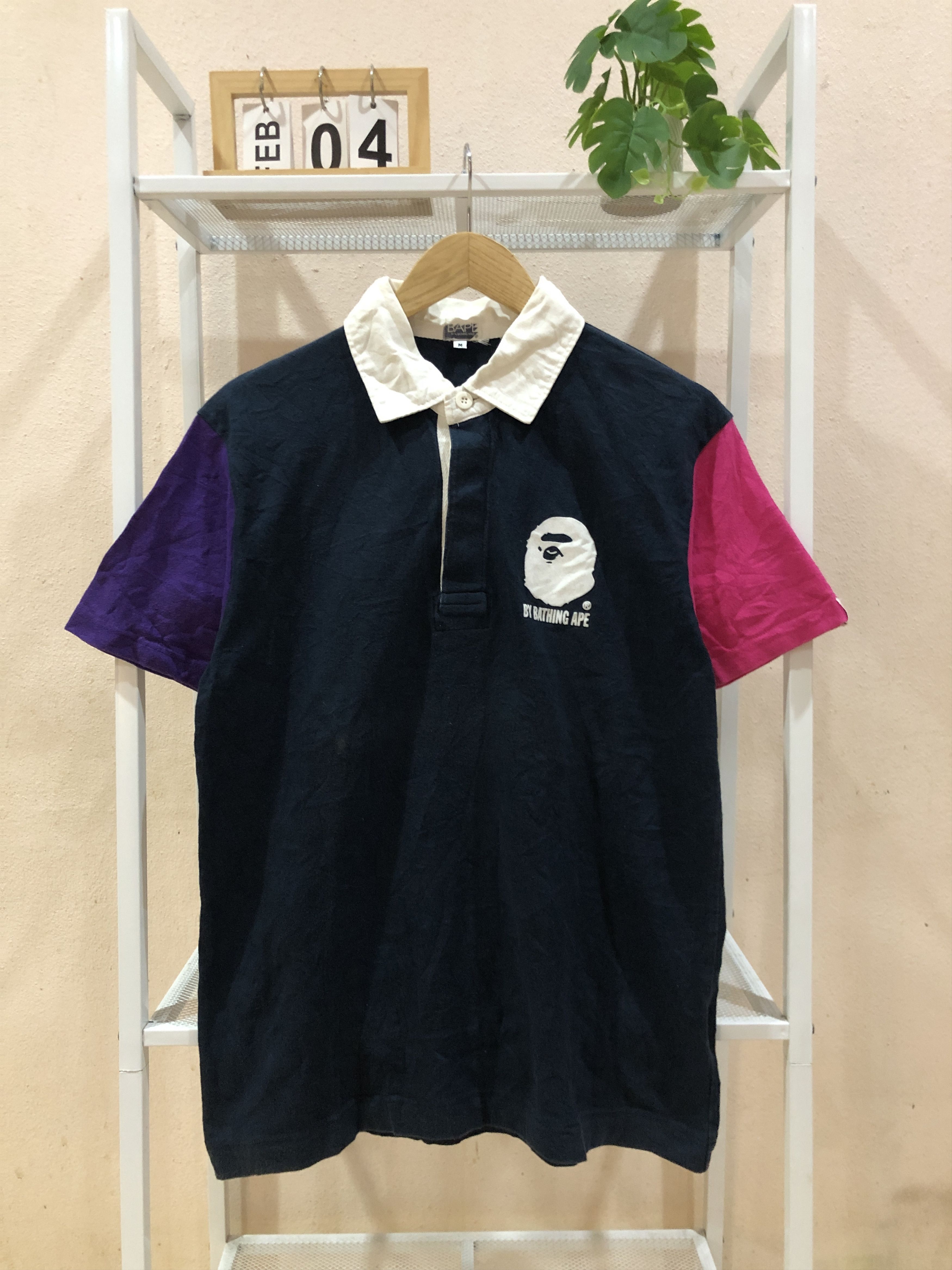 Bape × Vintage Bathing Ape Multicolor Polo | Grailed