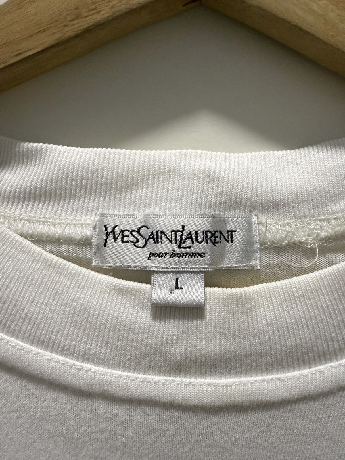 Yves Saint Laurent Vintage Yves Saint Laurent Spellout Tee Size US L / EU 52-54 / 3 - 3 Thumbnail
