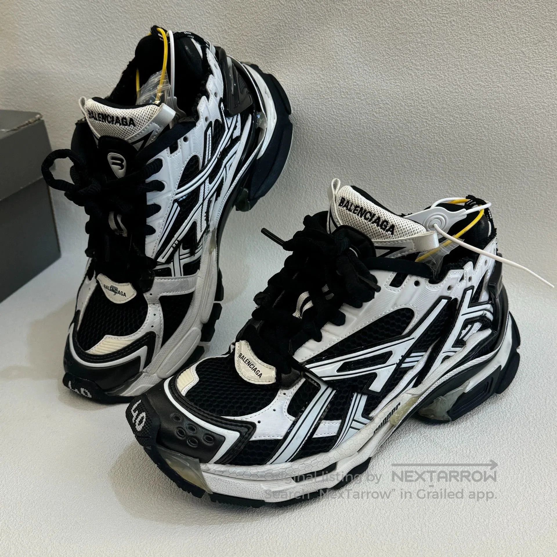 Balenciaga balenciaga runner black and white sneakers. Size US 7.5 / EU 40-41 - 9 Thumbnail