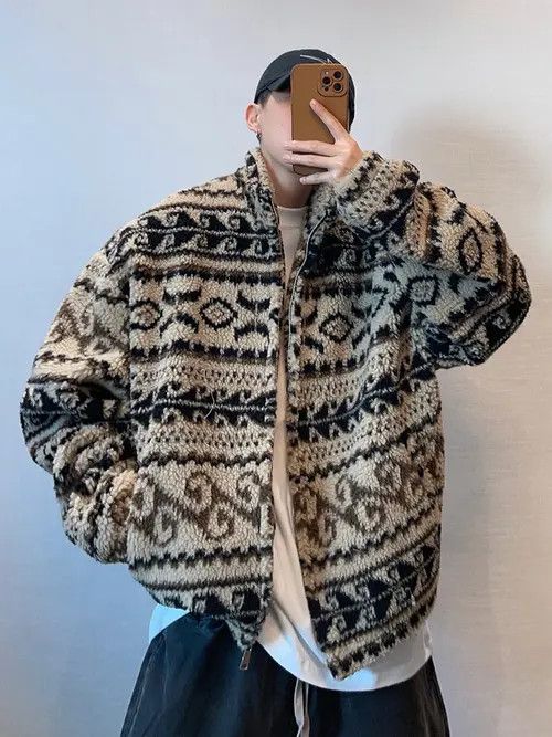 VIBE Aztec Tribal Graphic Full Zip Jacket Size US M / EU 48-50 / 2 - 5 Thumbnail