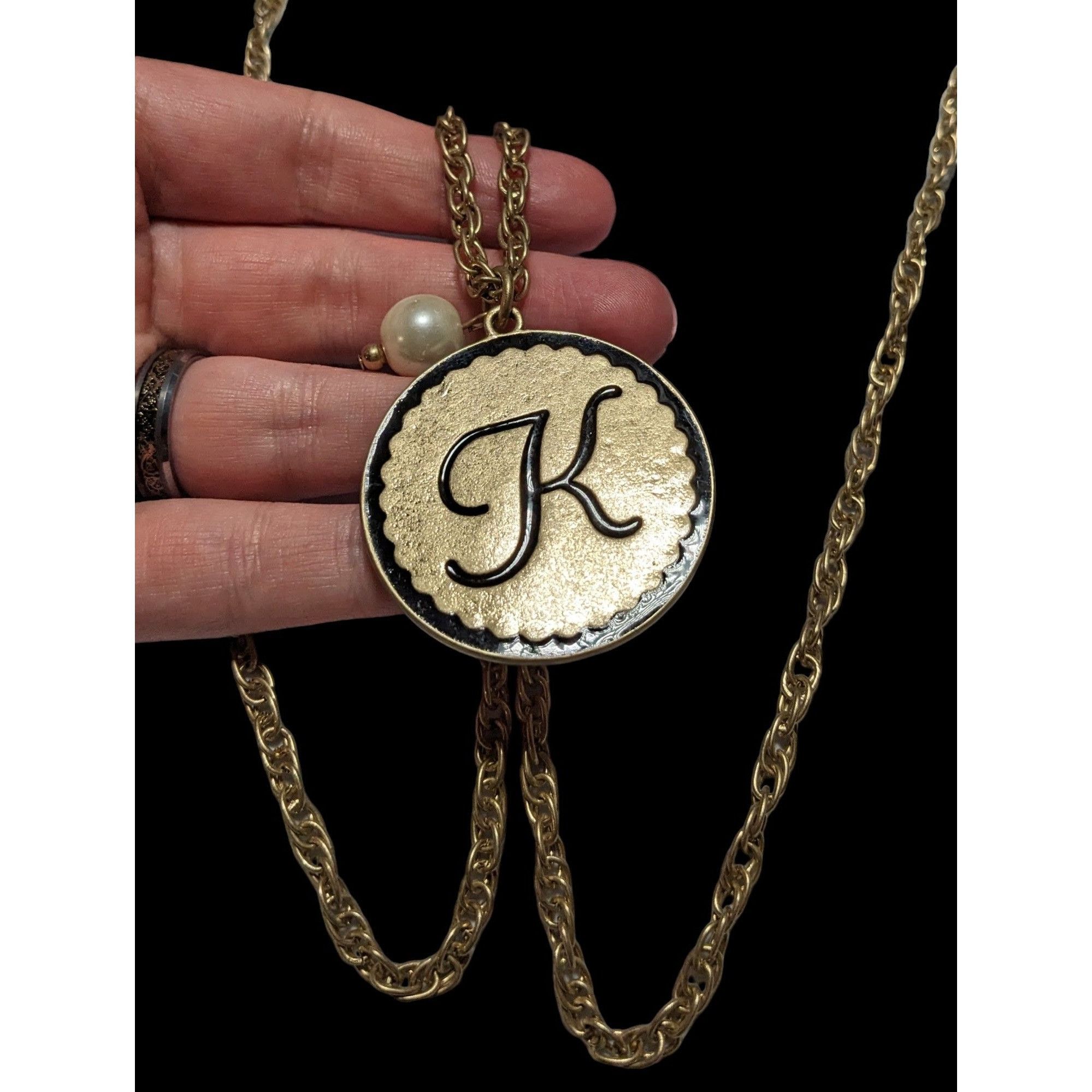 Other Plunder Jewelry Monogram "K" Medallion Necklace Size ONE SIZE - 3 Thumbnail