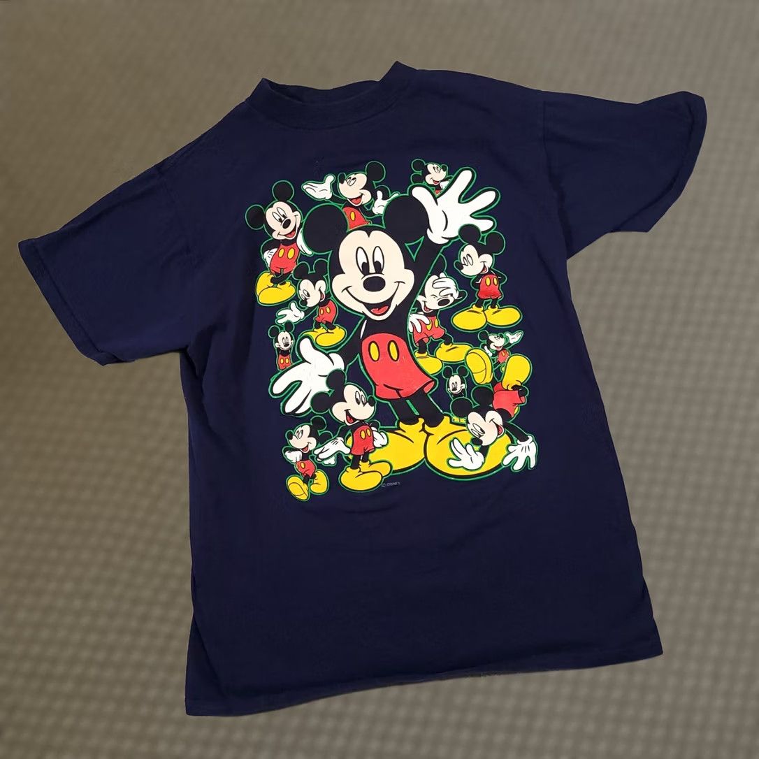 Disney VINTAGE Disney Mickey Mouse Shirt Adult Medium Navy Blue Short Sleeve All Over Print Mens Shirt Size US M / EU 48-50 / 2 - 1 Thumbnail