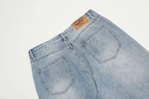 VIBE American retro blue straight wide-leg jeans Size US 32 / EU 48 - 6 Thumbnail