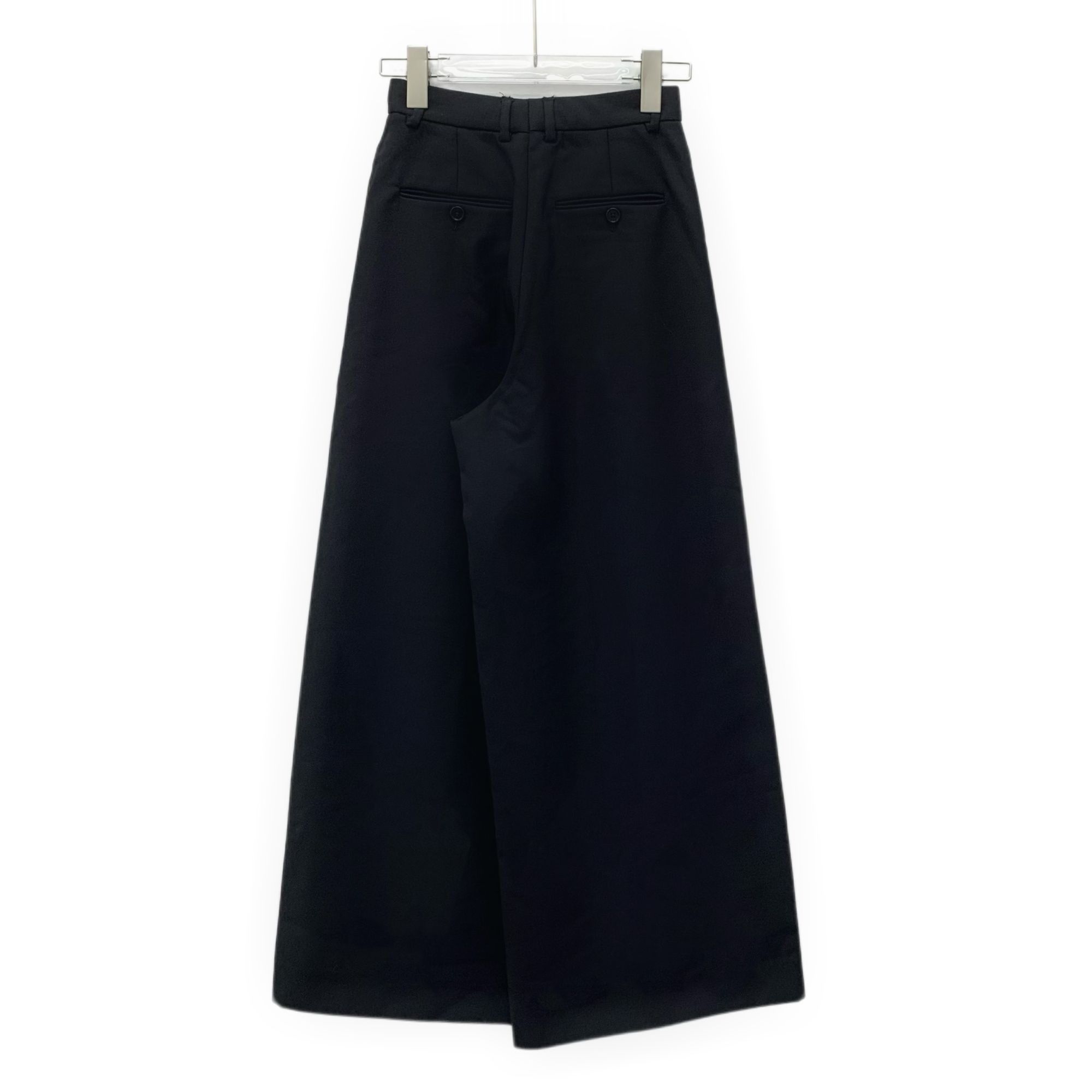 Celine Celine Black Wide-Leg Trousers Casual Style XXS 34 Grade A N Size 25" / US 0 / IT 36 - 7 Thumbnail