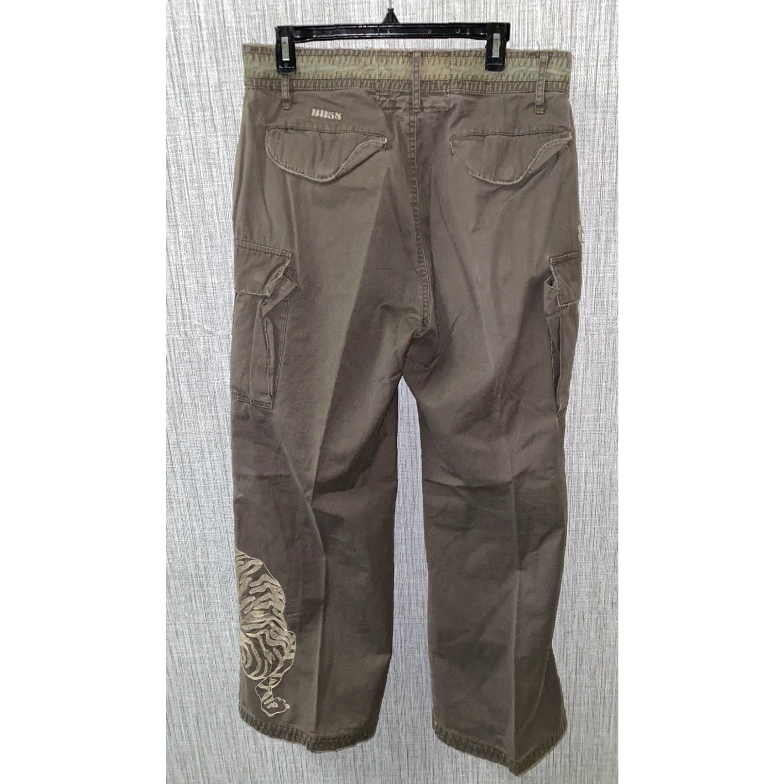 Vintage B.B. London Mens Brown Cotton Zip Fly Cargo Pants Size 34 Inseam 29 Inches Regular Front Flat Cargo London Mens Caro Jeans? Size US 34 / EU 50 - 4 Thumbnail
