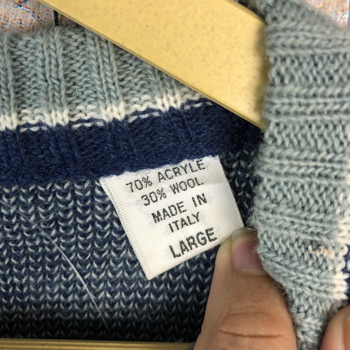 Homespun Knitwear Les Mues Paris Blue Knitwear sweatshirt #A689 Size US L / EU 52-54 / 3 - 10 Thumbnail