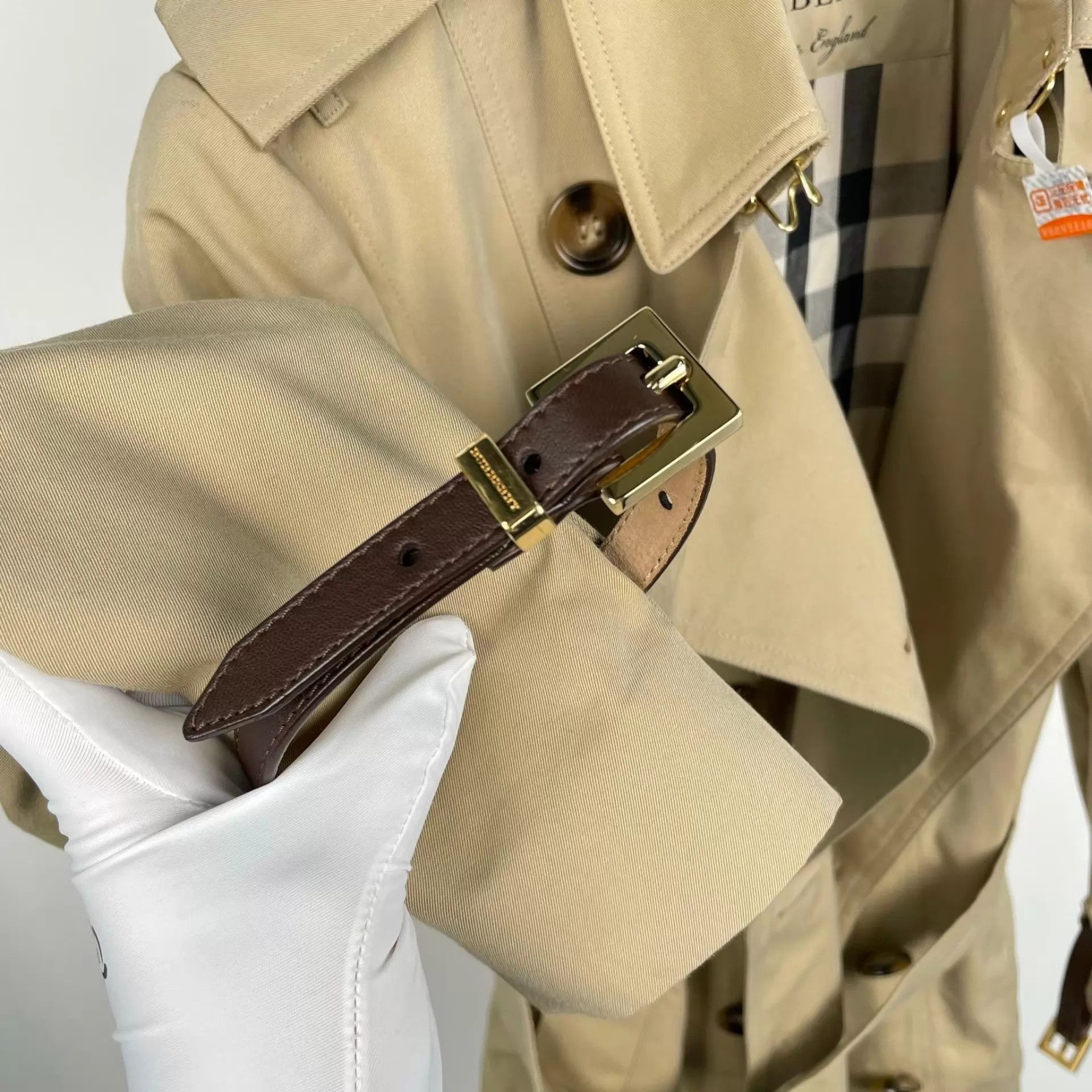 Burberry Burberry Khaki Double-Breasted Belted Long TrenchCoat 38 Size XS / US 0-2 / IT 36-38 - 3 Thumbnail