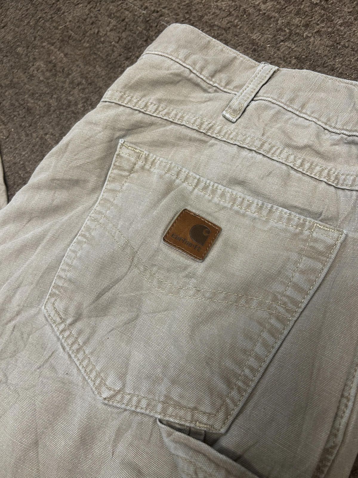 Carhartt Carhartt Men's Beige Work Pants Size US 34 / EU 50 - 2 Thumbnail