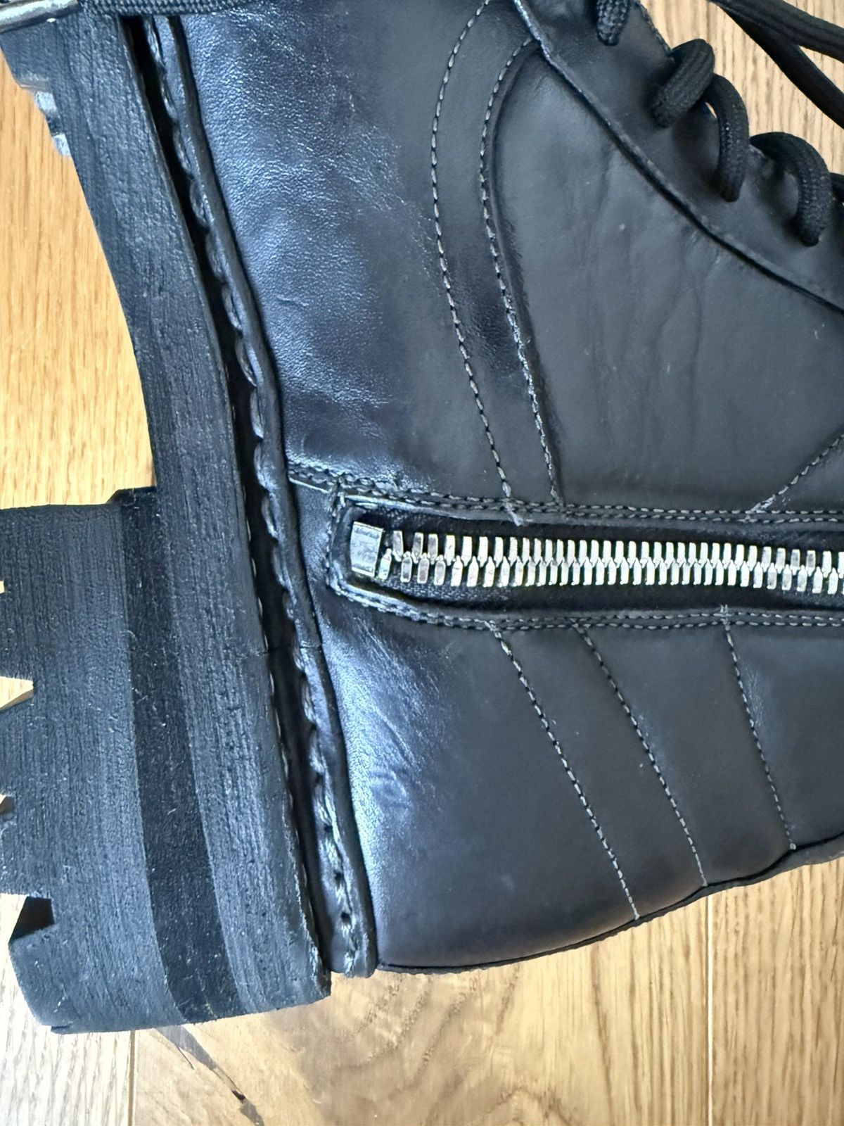 Nid De Guepes NID de GUEPES Combat / Biker Boots – Size 45 (fits 46) Size US 12 / EU 45 - 8 Thumbnail