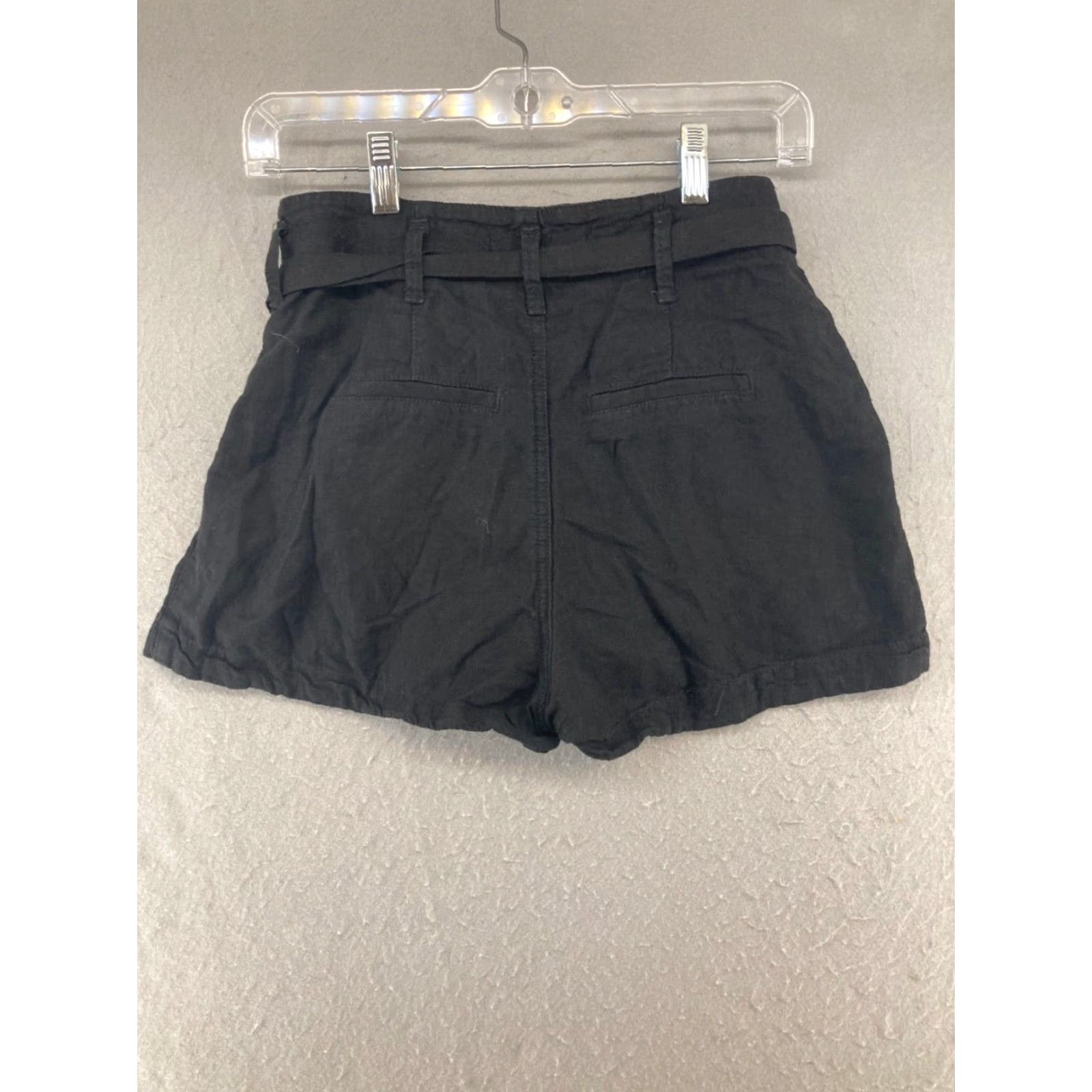 Abercrombie & Fitch Abercrombie & Fitch Womens Shorts XS Black Paperbag Short Women XS Black Abercrombie & Fitch Paperbag Shorts Black Size 26" / US 2 / IT 38 - 7 Thumbnail