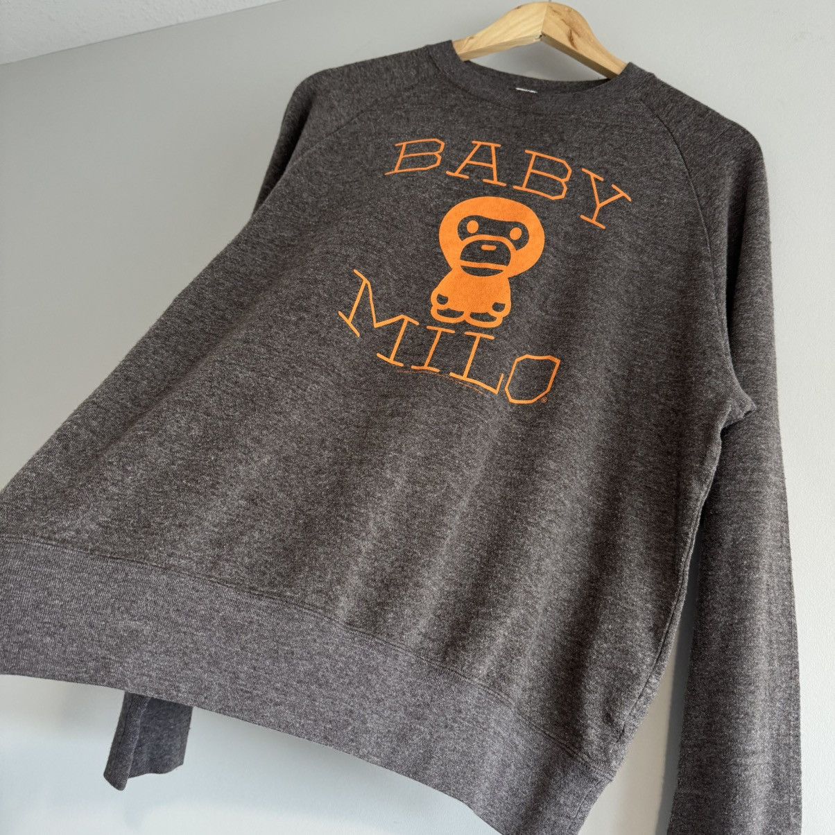 Bape OG Baby Milo Orange Logo Crewneck Sweater Size US M / EU 48-50 / 2 - 3 Thumbnail