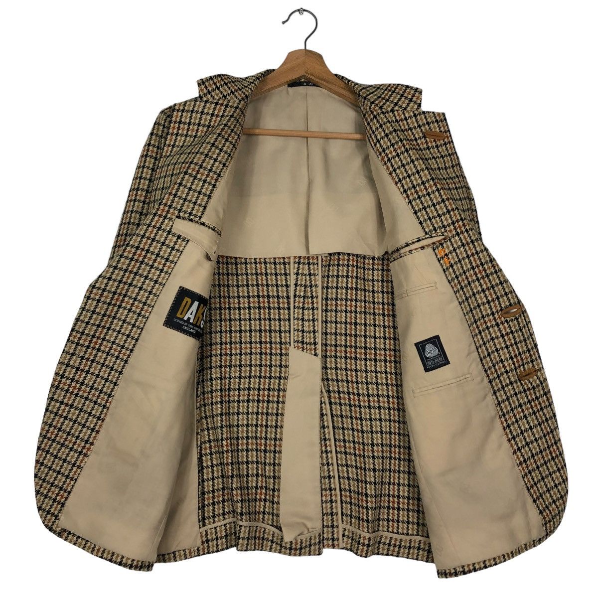 Japanese Brand 🔥VINTAGE DAKS LONDON COATS LEATHER PARTS POCKETS NOVA CHECK Size US S / EU 44-46 / 1 - 15 Thumbnail