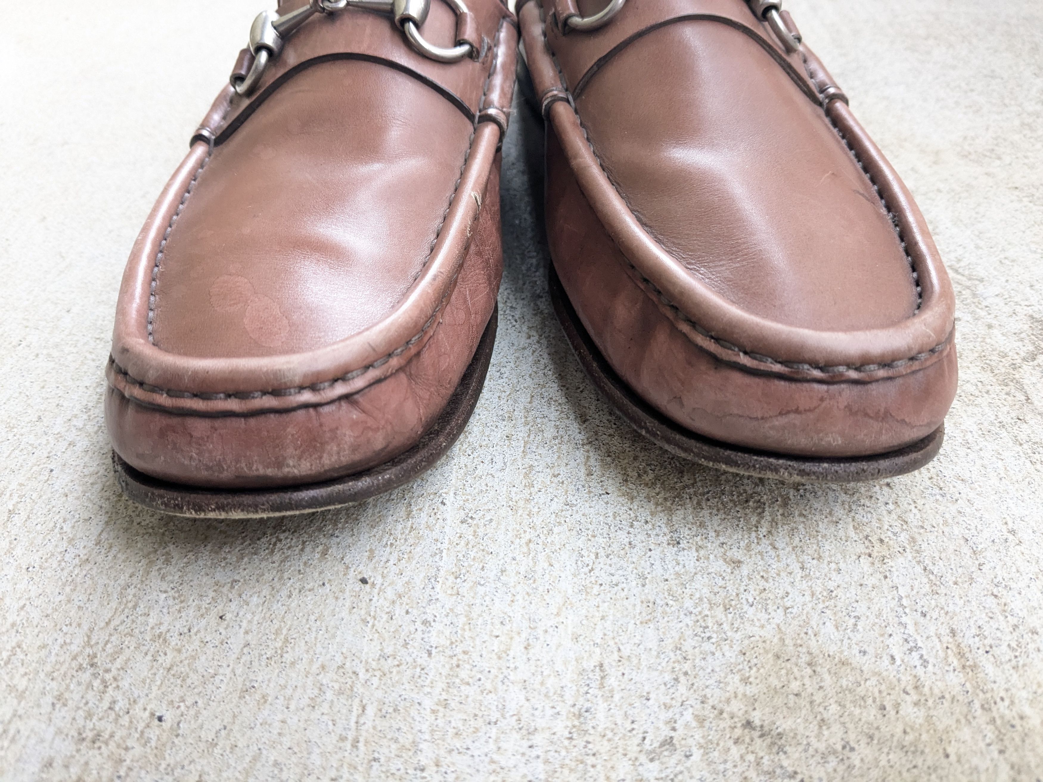 Gucci Gucci Horsebit Loafers Brown Leather 10 Rubber Size US 10 / EU 43 - 4 Thumbnail