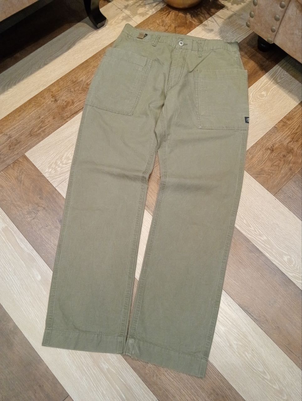 Snow Peak SNOW PEAK OLIVE GREEN MILITARY-STYLE CARGO PANTS Size US 34 / EU 50 - 2 Thumbnail