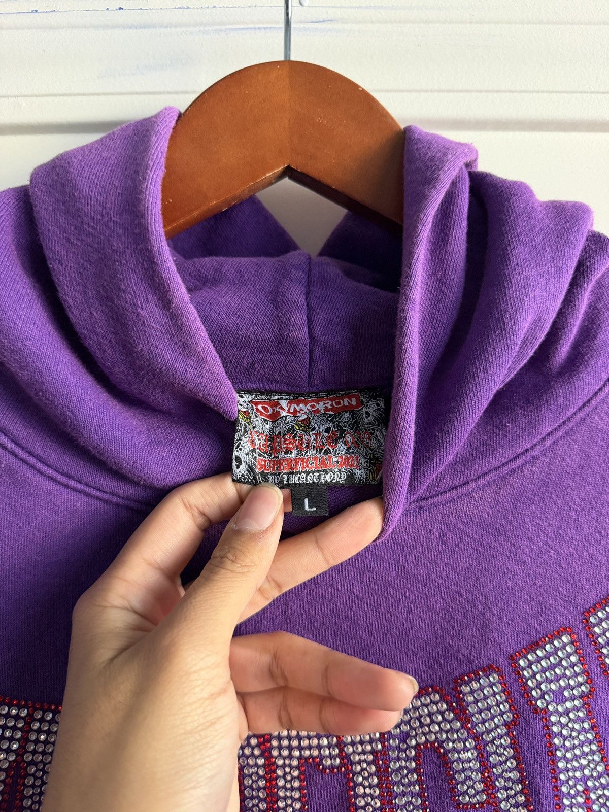 Other Superficial 2021 Rhinestone Hoodie Size Large Size US L / EU 52-54 / 3 - 2 Thumbnail