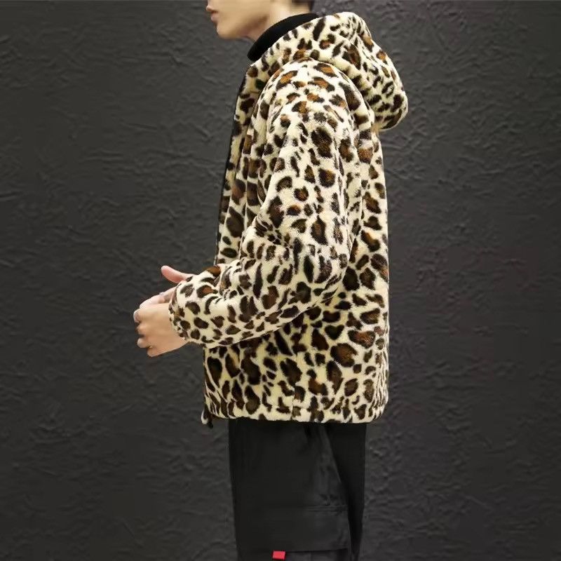Japanese Brand Leopard Print Fleece Hoodie – Cozy, Trendy Size US XXL / EU 58 / 5 - 4 Thumbnail