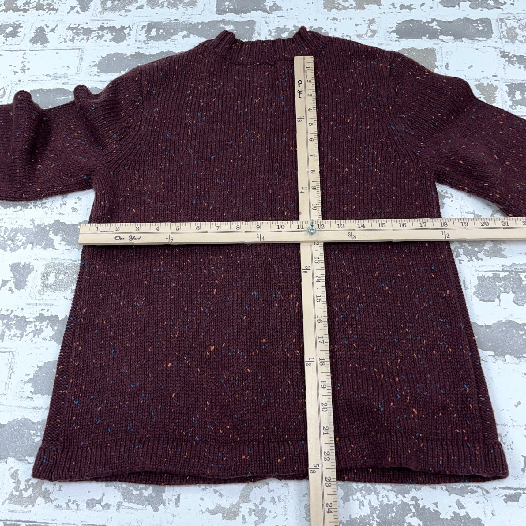 Vintage VINTAGE HANNAH Cardigan Sweater Women M Maroon Red Knit Wool Acrylic Heavy Chunky Mock Neck Casual All Seasons Regular Size M / US 6-8 / IT 42-44 - 6 Thumbnail