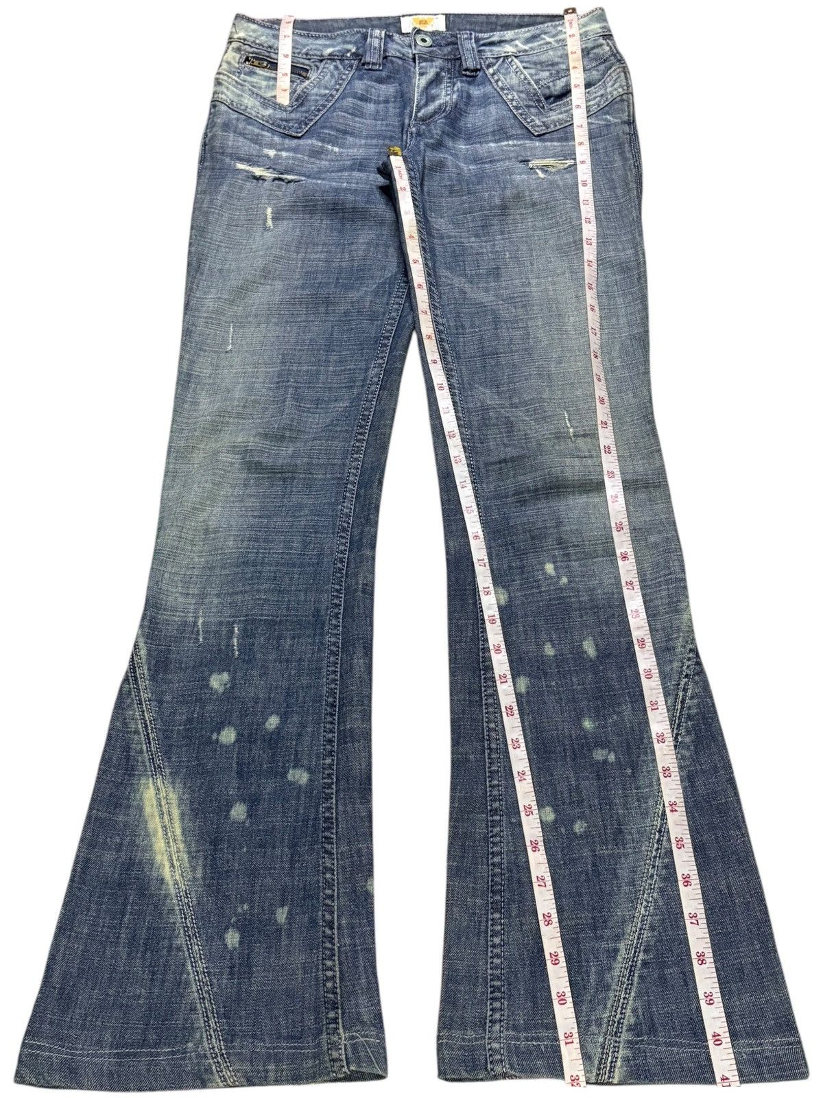 Antik Denim × Japanese Brand Vintage Antik Denim Acid Mud Wash Bootcut Flare Jeans Size 30" / US 8 / IT 44 - 11 Thumbnail