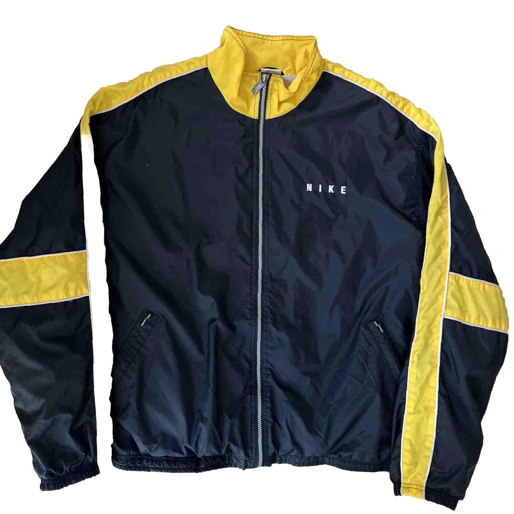 Nike Vintage Nike Jacket 2XL Black Windbreaker Sportswear 90s Logo Zip Regular Mens Jacket Size US XXL / EU 58 / 5 - 2 Thumbnail