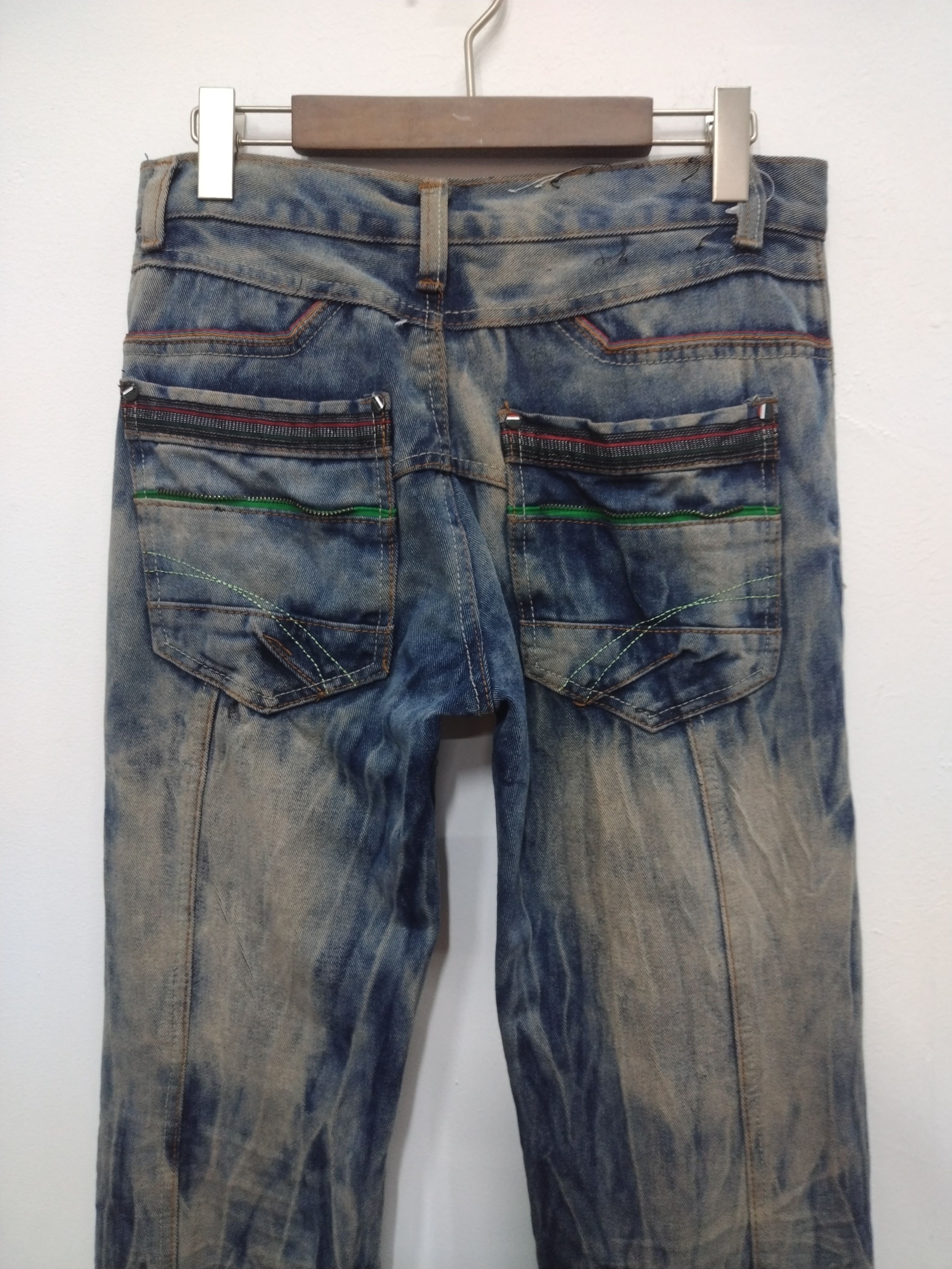 Seditionaries Crazy acid wash jeans Punk Goth Distressed Five Dime Jeans Size US 30 / EU 46 - 12 Thumbnail
