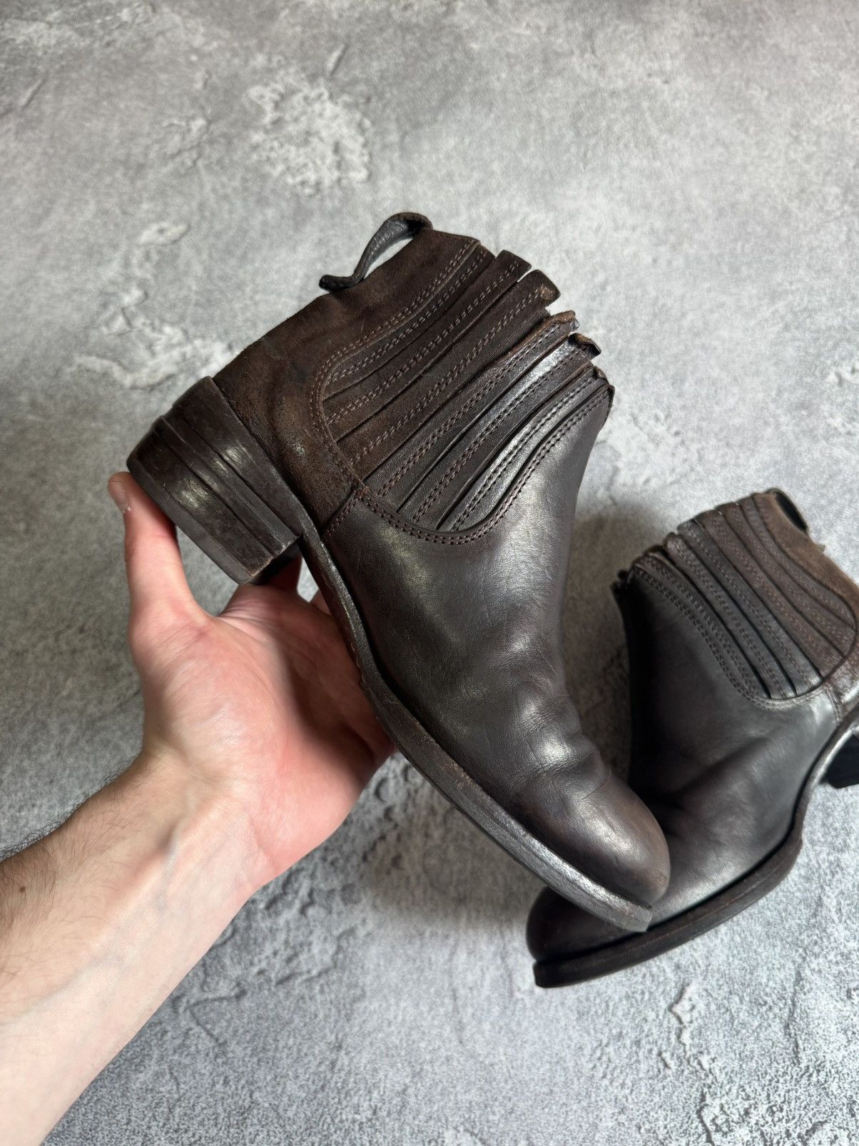 Designer × MoMA MOMA 37size leather brown shoes boots ankle cowboy biker Size US 7 / IT 37 - 12 Thumbnail