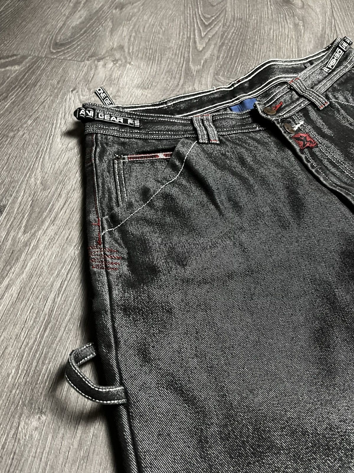 Vintage Vintage Fishbone Gear Y2K Baggy Wide Leg Jeans Cyber Rave Size US 34 / EU 50 - 7 Thumbnail