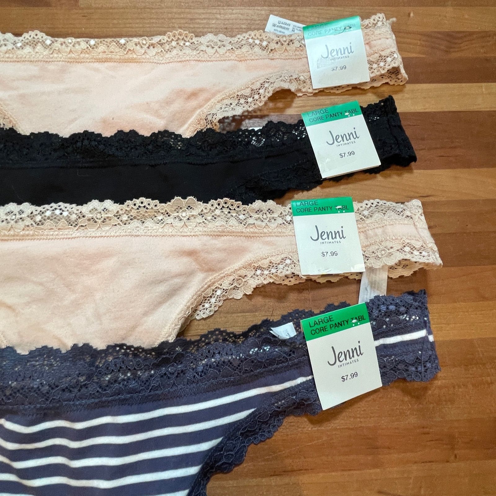 Other Jenni Women's Lace-Trim Thong set of 4 Size ONE SIZE - 2 Thumbnail