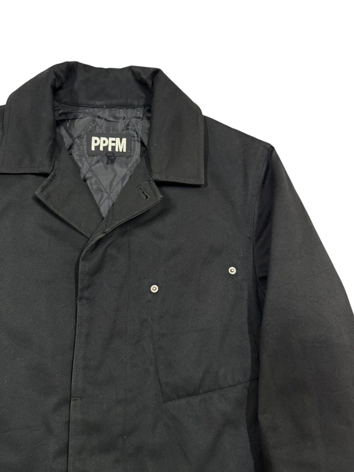 If Six Was Nine × PPFM × Vintage Vtg🔥Ppfm Buttoned Parka Black Jacket Hidden Pocket Size US L / EU 52-54 / 3 - 6 Thumbnail