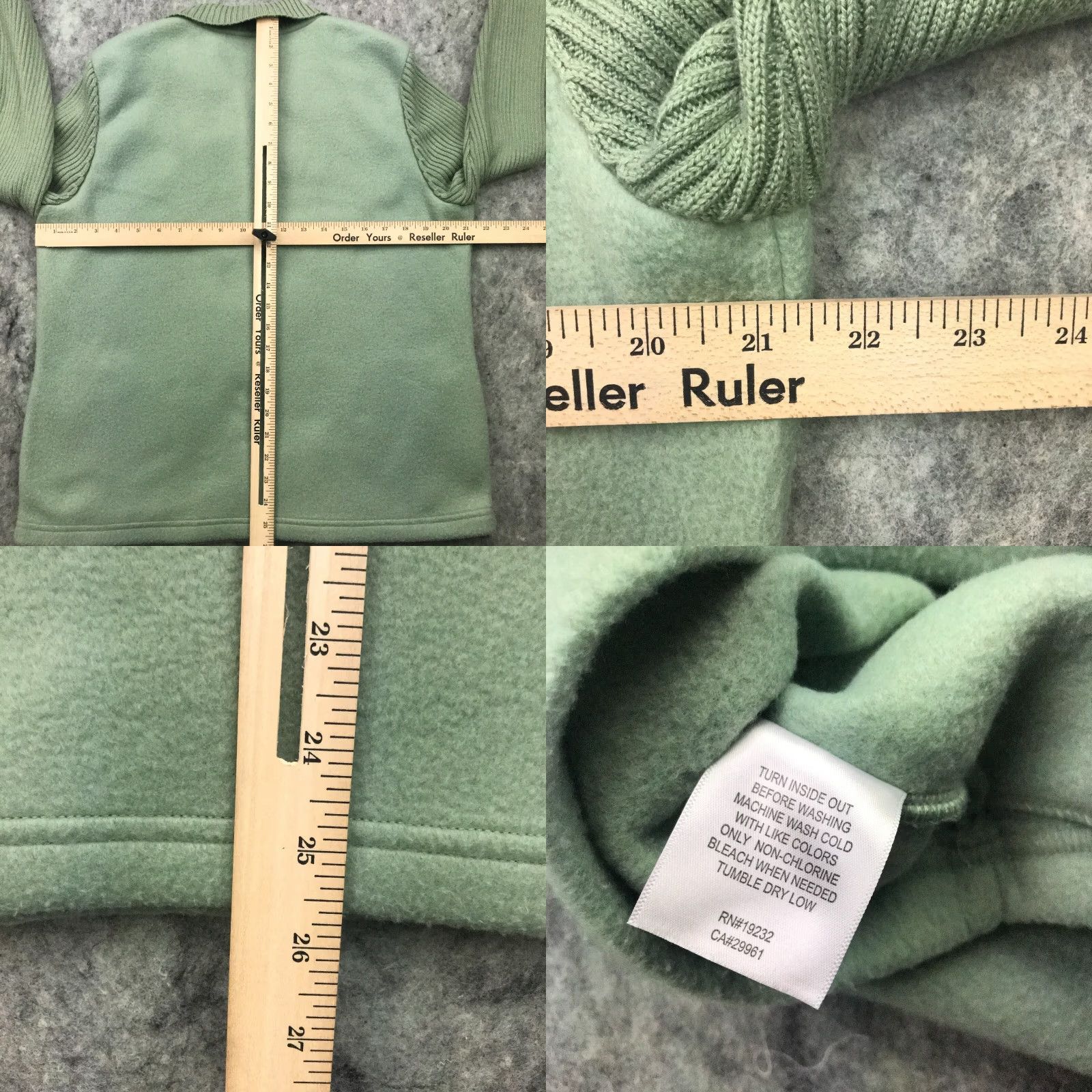 Vintage Alfred Dunner Womens Sweater Full Zip Green Floral Embroidery Size 12 - Knit, Pockets, Long Sleeve, Classic Fit, Regular Polyester Size XL / US 12-14 / IT 48-50 - 8 Thumbnail