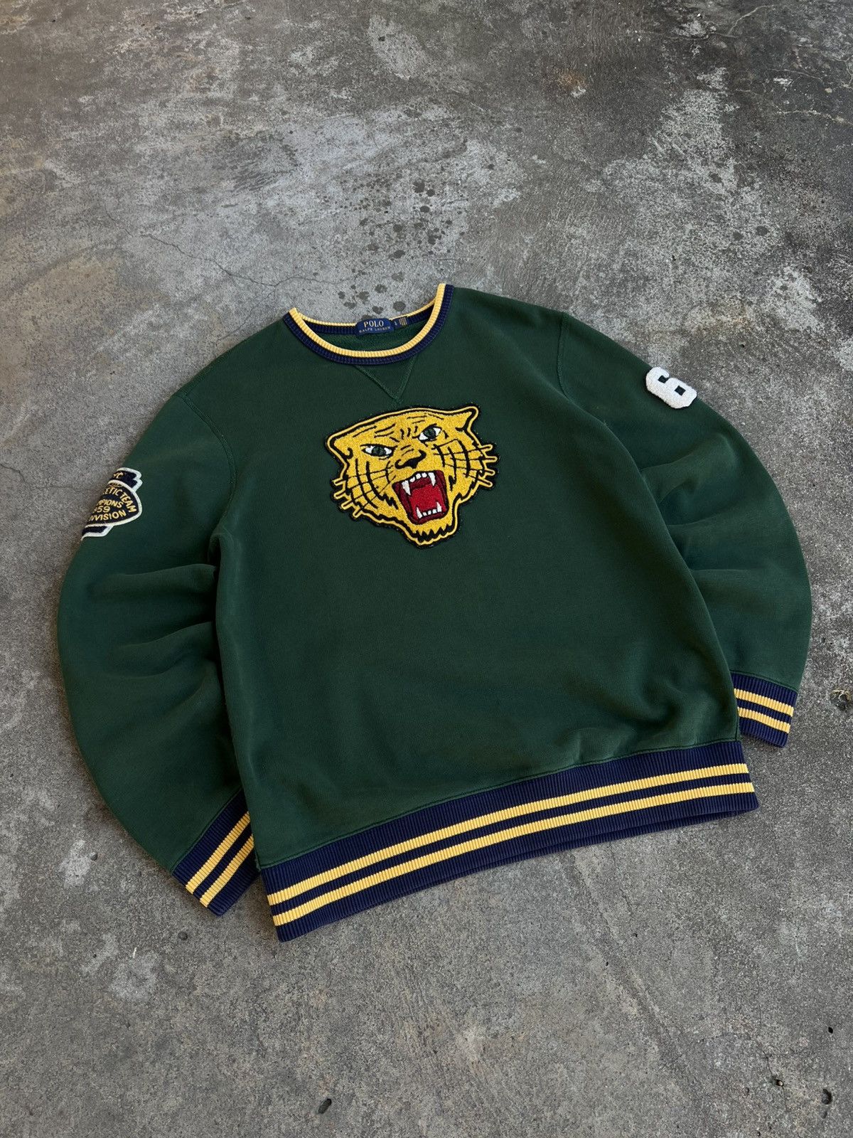 Polo Ralph Lauren Polo Ralph Lauren Tiger head Sweatshirt Y2k University USA Size US L / EU 52-54 / 3 - 2 Thumbnail