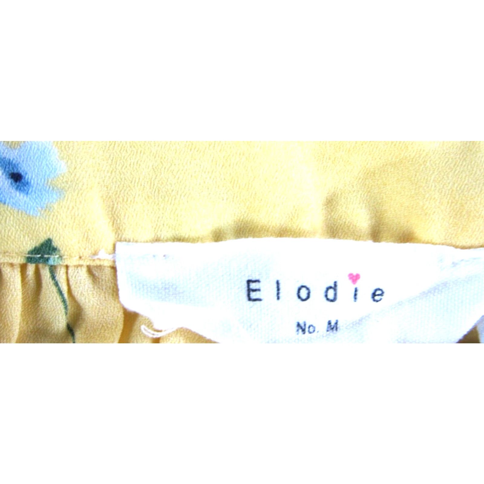 Vintage Elodie Yellow Blue Green Floral Long Sleeve V-Neck Wrap Blouse Medium Size M / US 6-8 / IT 42-44 - 5 Thumbnail