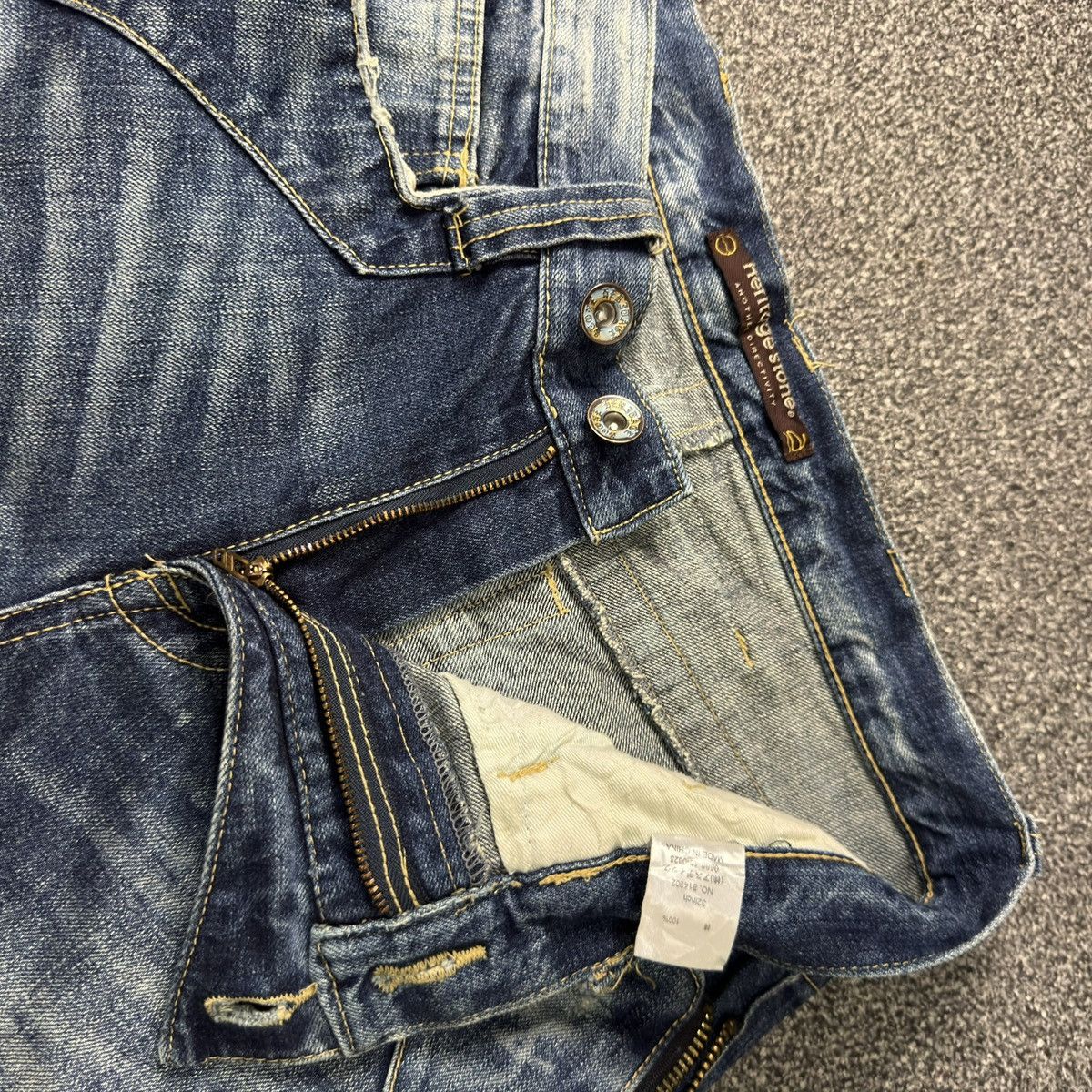 Affliction 🔥🇯🇵 Japanese Y2k PPFM Style Heritage Stone Side Zippee Denim Size US 34 / EU 50 - 11 Thumbnail