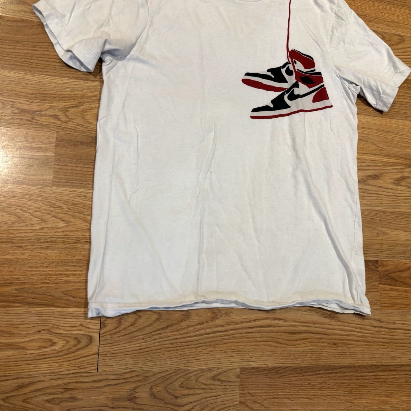 Nike Nike Michael Air Jordan AJ1 Shoe Sneakers White Tee T-shirt Men’s Size Medium Size US M / EU 48-50 / 2 - 4 Thumbnail