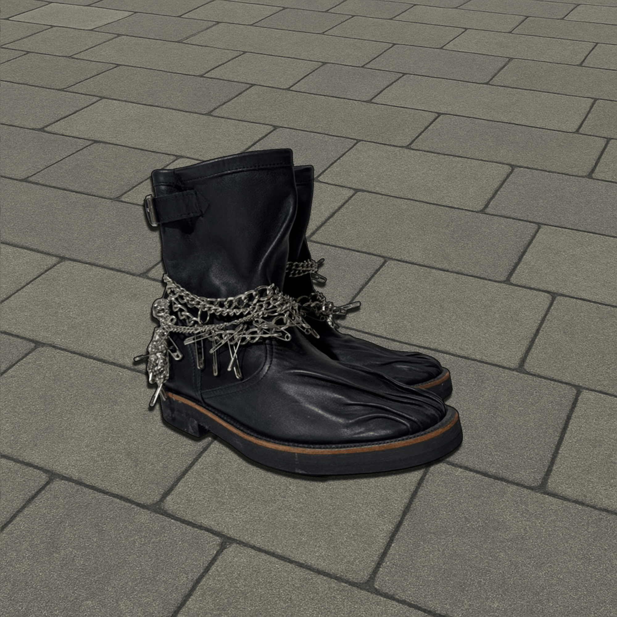 Comme des Garcons AW06 Comme Des Garçons Safety Pin Biker Boots Size US 6 / IT 36 - 1 Thumbnail