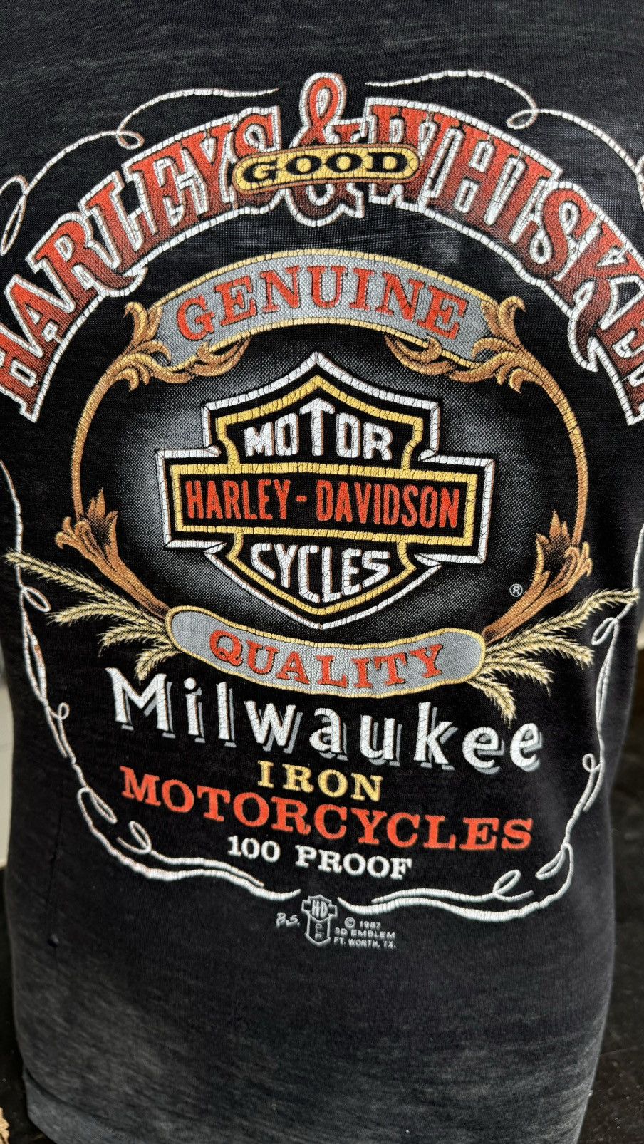 Harley Davidson × Vintage Harley Davidson 3D Emblem 1990 Vintage Sleeveless Paper Thin Size US M / EU 48-50 / 2 - 1 Thumbnail