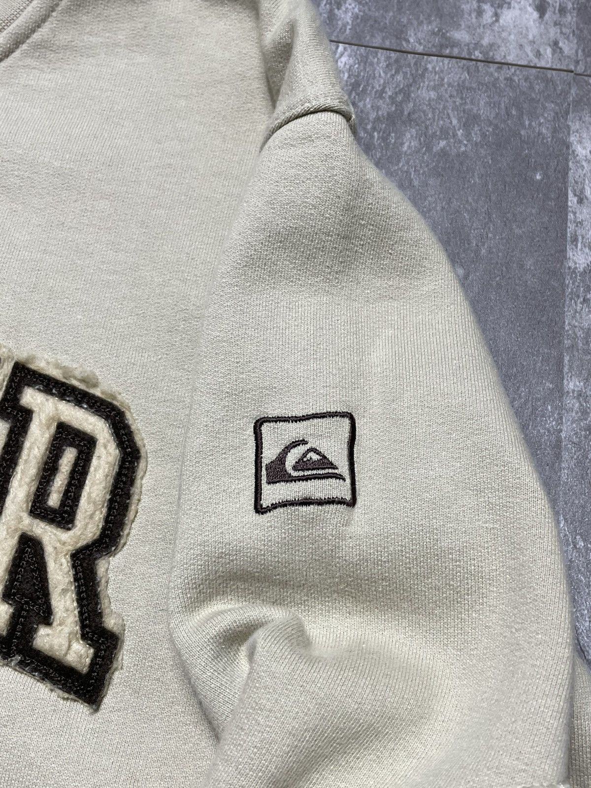 Quiksilver Quiksilver Zip Hoodie Big Logo Vintage Beige Surf Sweatshirt Size US M / EU 48-50 / 2 - 4 Thumbnail