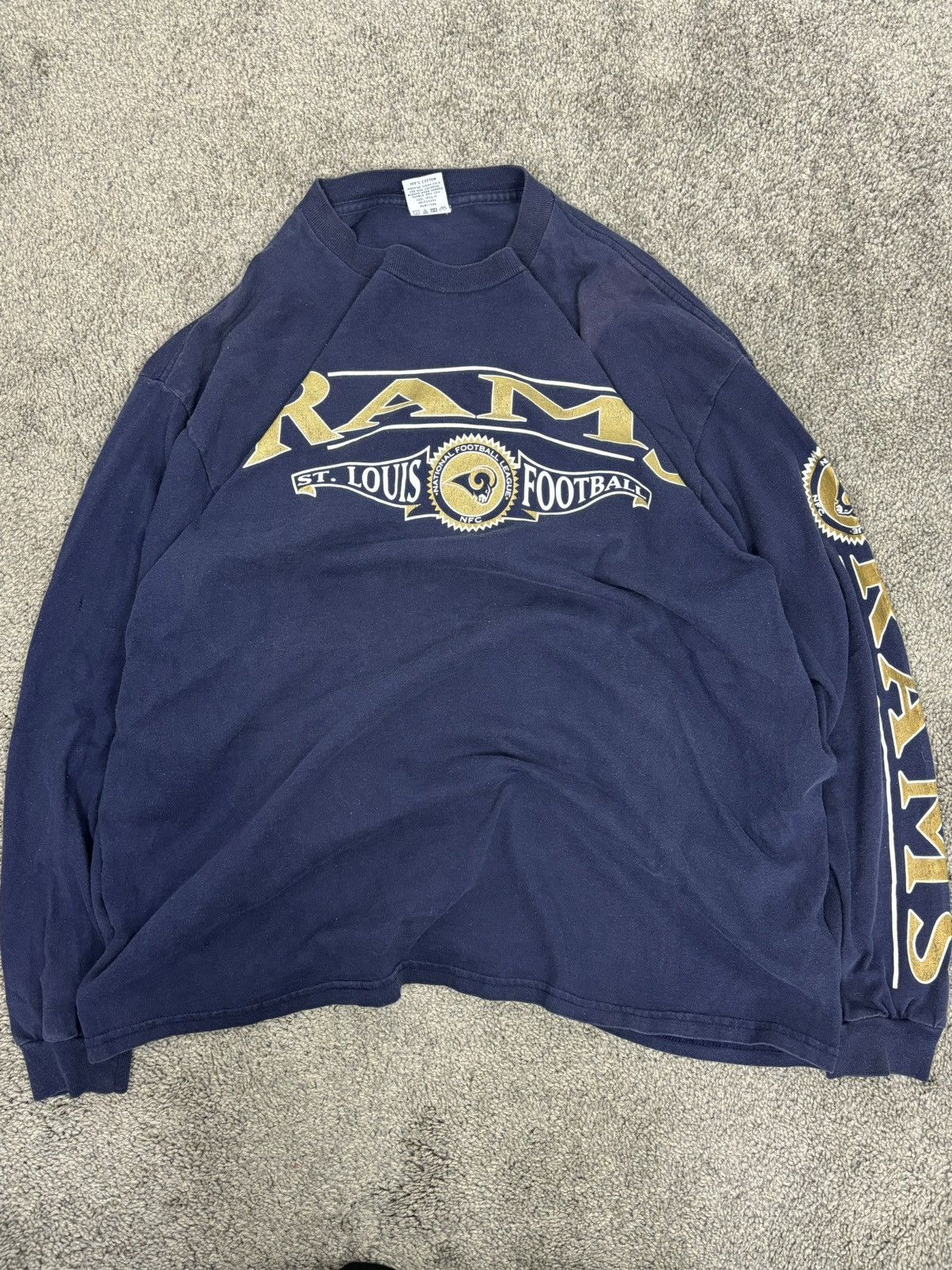 NFL × Vintage Vintage st louis rams nfl long sleeve tshirt Size US XL / EU 56 / 4 - 1 Thumbnail