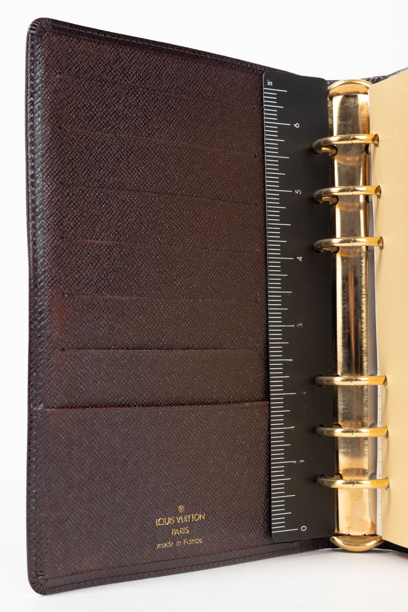 Louis Vuitton Louis Vuitton Acajou Taiga Leather Medium Ring Agenda Cover Size ONE SIZE - 8 Thumbnail