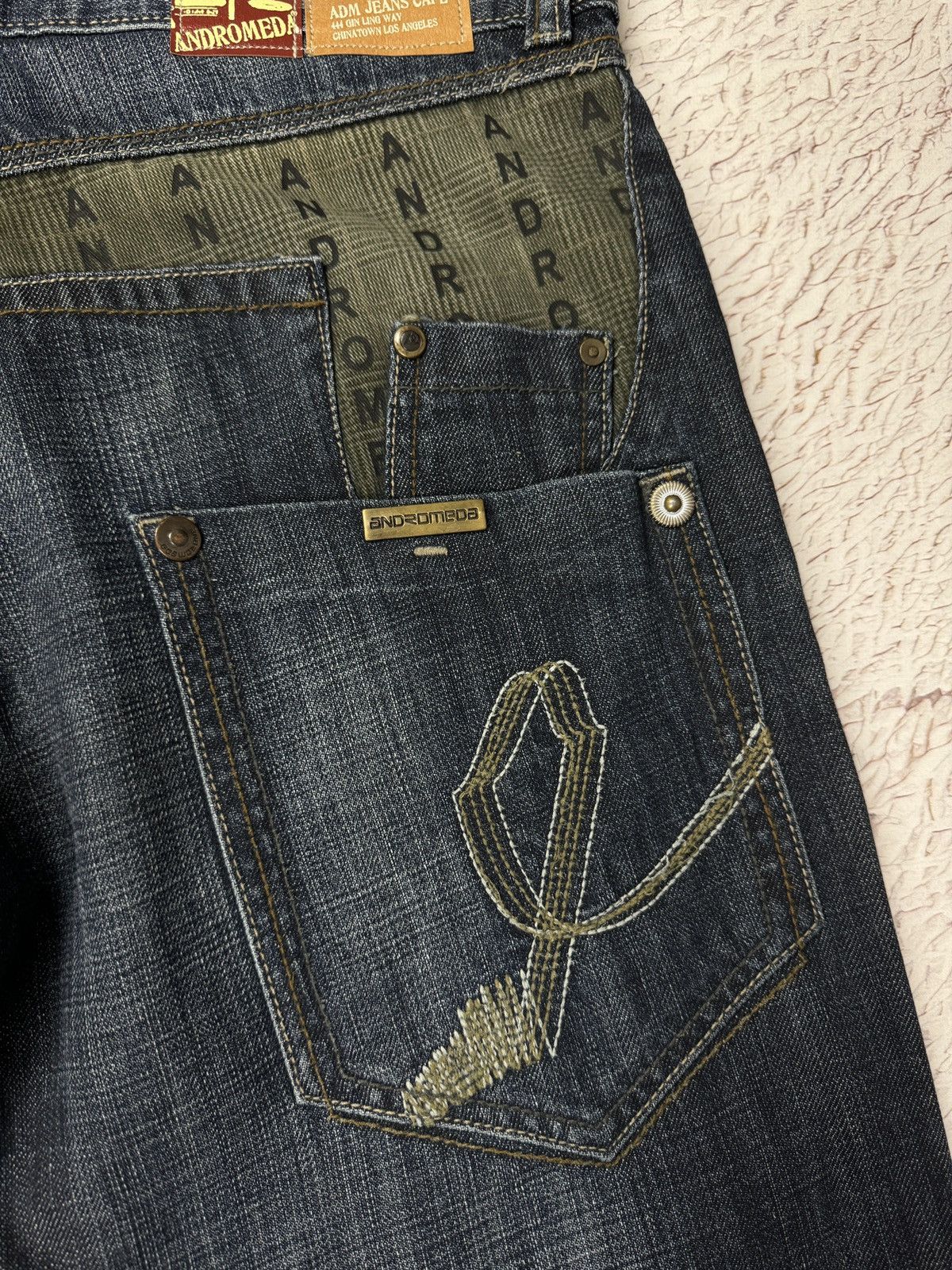 Vintage Andromeda Jeans monogram straight wide rap jeans denim pants Size US 34 / EU 50 - 17 Thumbnail