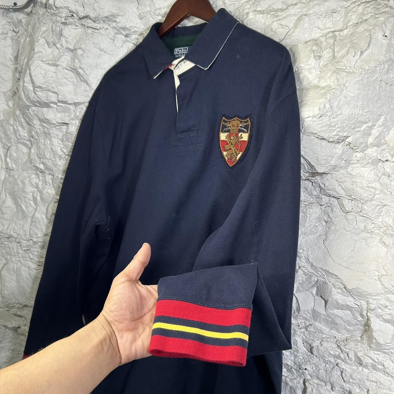 Polo Ralph Lauren Vintage Polo Ralph Lauren Rugby Shield Long Sleeve Shirt Size US XXL / EU 58 / 5 - 3 Thumbnail