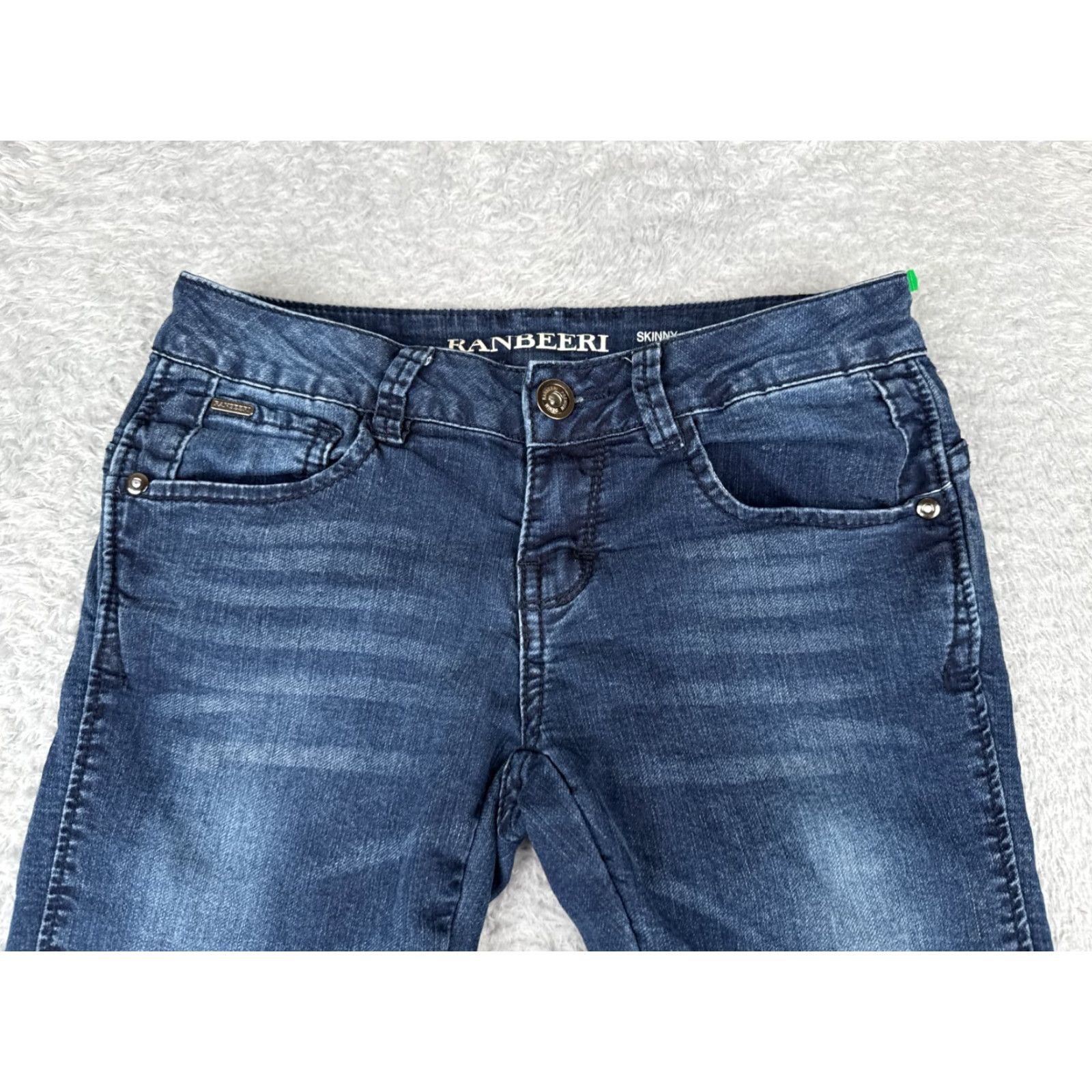 Vintage Ranbeeri Jeans Womens 0 Blue Denim Skinny Dark Wash Low Rise Cotton Blend 26x29 Jeans Womens 0 Blue Denim Skinny Low Rise 26 29 Size 25" / US 0 / IT 36 - 4 Thumbnail