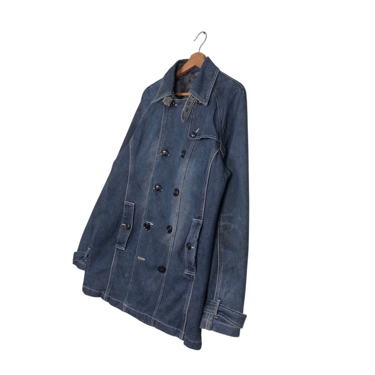 Hysteric Glamour 📌Denim Biker Jacket In The Attic Camouflage Blanket Punk Size US L / EU 52-54 / 3 - 3 Thumbnail
