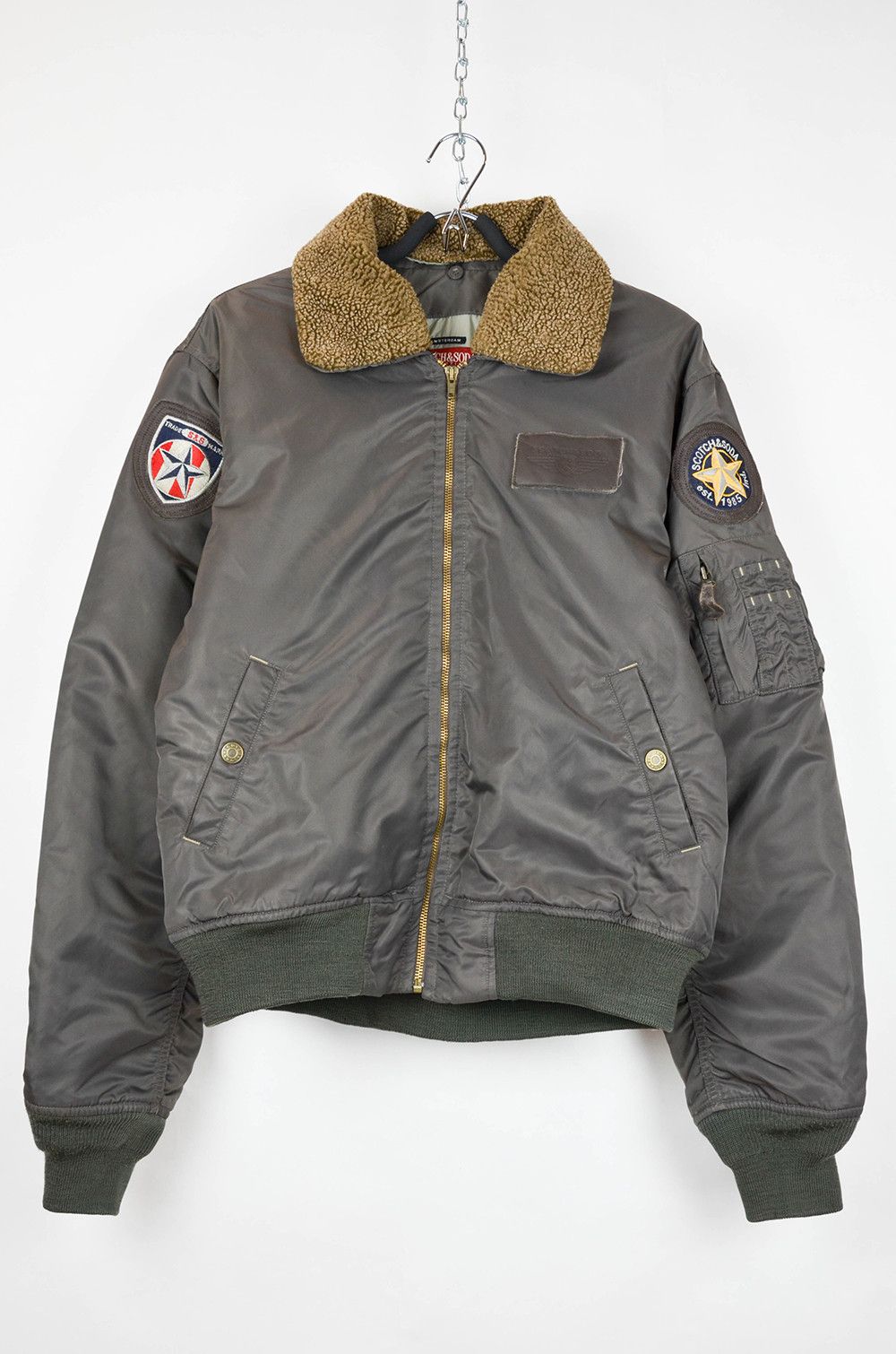 Scotch & Soda Bomber Jacket – Flight Patch Design – Size L