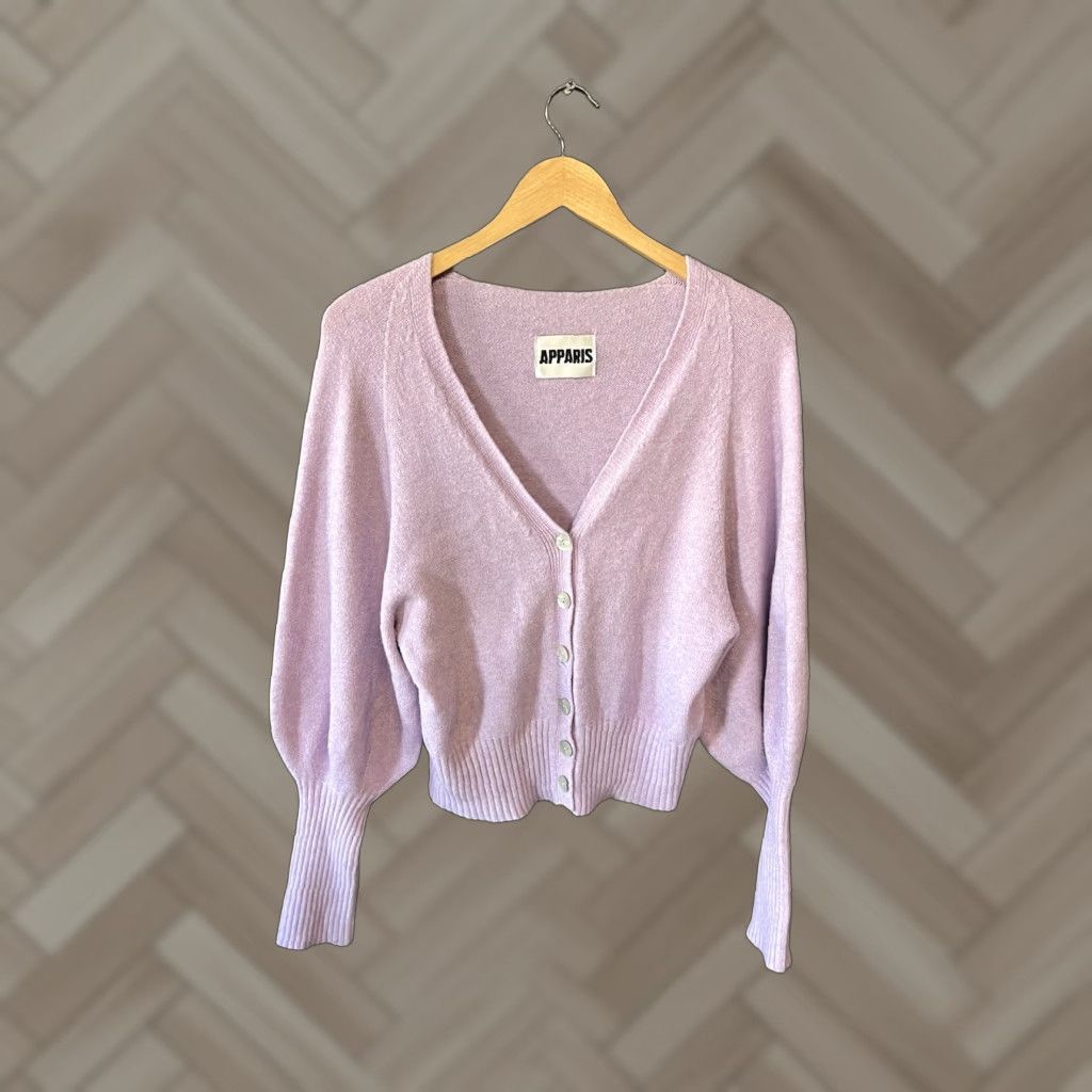 APPARIS VINTAGE Apparis Cardigan Sweater Womens Purple Button Long Sleeve Size L Size L / US 10 / IT 46 - 1 Thumbnail