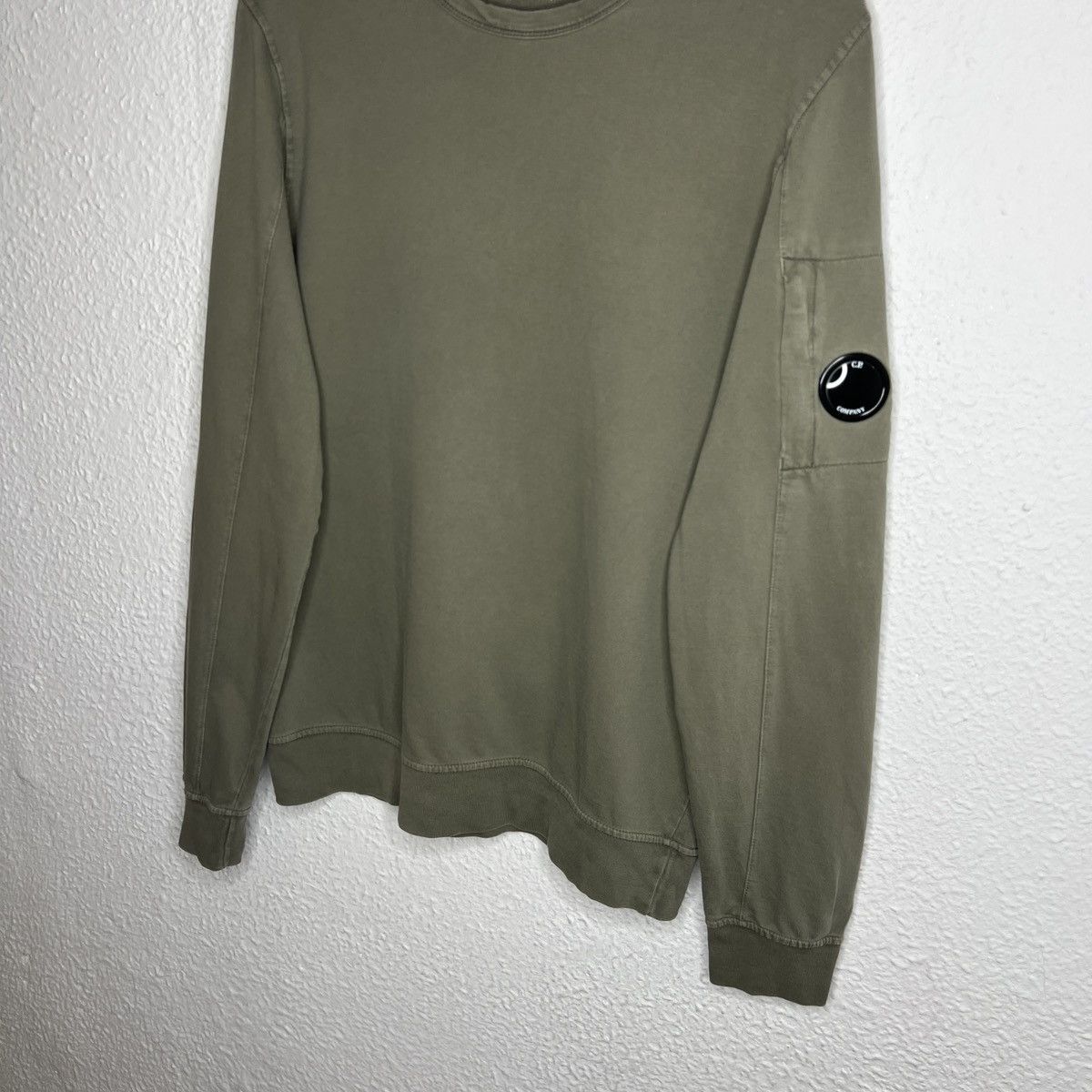 C.P. Company C.P. Company Sweatshirt Crewneck Khaki Green Glass Logo Size US L / EU 52-54 / 3 - 3 Thumbnail
