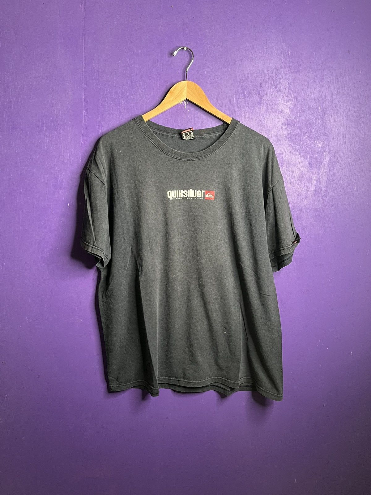 Quiksilver × Vintage Vintage 00s Quicksilver box logo faded t-shirt Size US XL / EU 56 / 4 - 1 Thumbnail