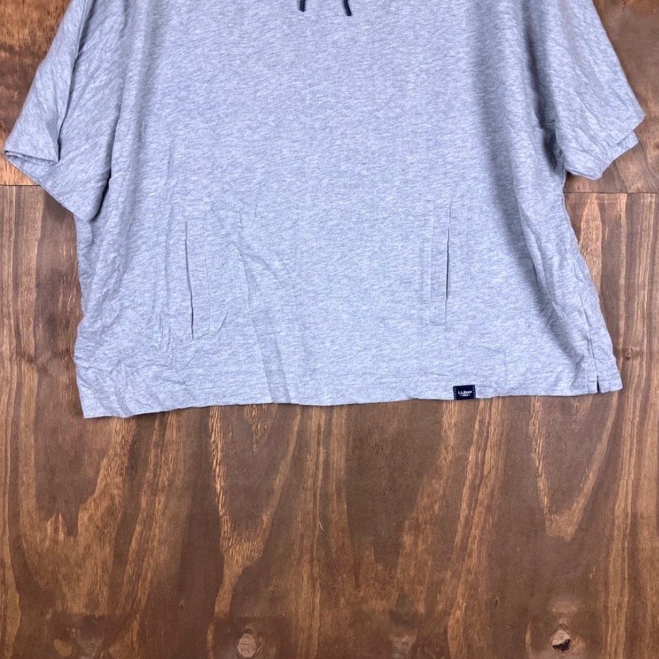Vintage LL Bean Mens Sweater Gray Short Sleeve Cowl Neck 100% Cotton L-XL Sweatshirt Pullover Jersey Crewneck Athletic Men Regular/Machine Washable Size US L / EU 52-54 / 3 - 5 Thumbnail