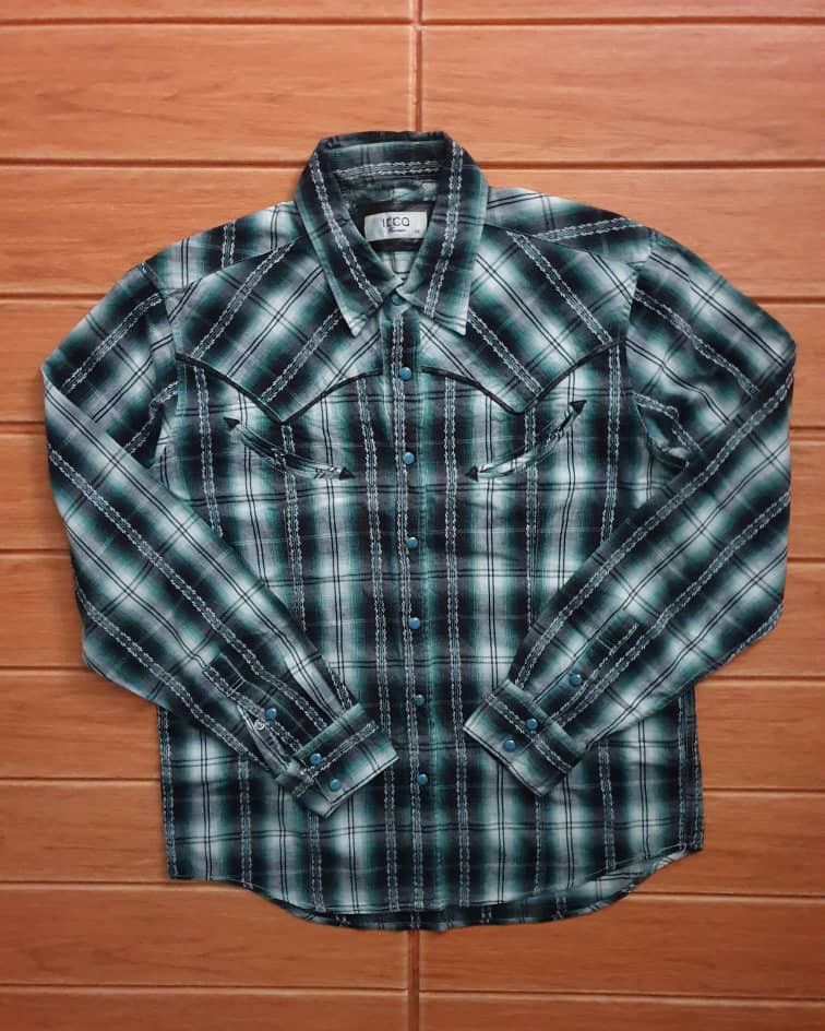 PPFM 💥Ikka checkered smile pocket western shirt Size US L / EU 52-54 / 3 - 1 Thumbnail