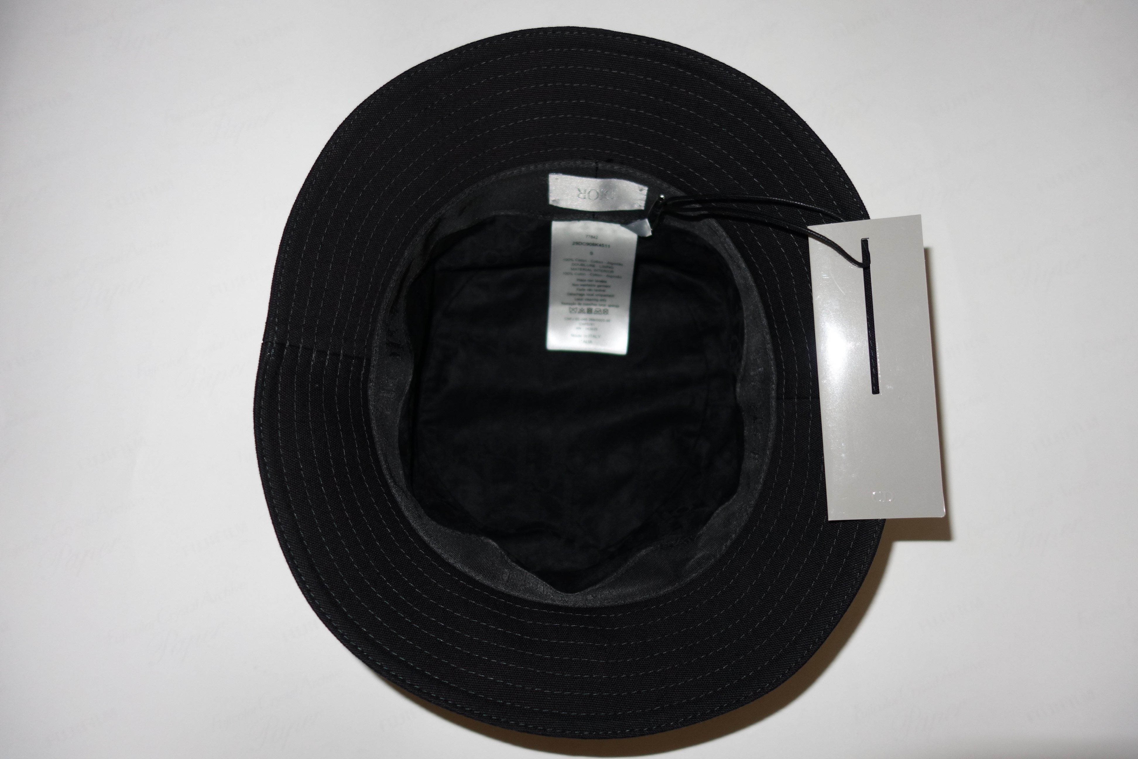 Dior × Kim Jones DIOR - Hat Bob Sunhat Cap S Black Dune Kim Jones FW23 NEW Size ONE SIZE - 2 Thumbnail