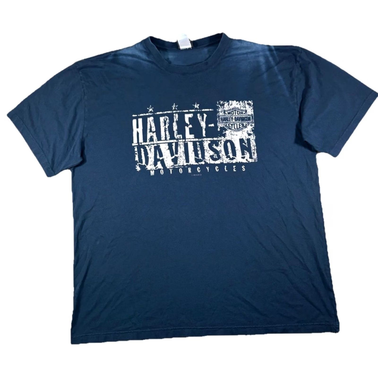 Harley Davidson Harley-Davidson T-Shirt Blue Crew Neck Short Sleeve 2XL Men’s Y2K Graphic Double-Sided Retro Biker Motorcycle Georgia Tifton Size US XXL / EU 58 / 5 - 2 Thumbnail